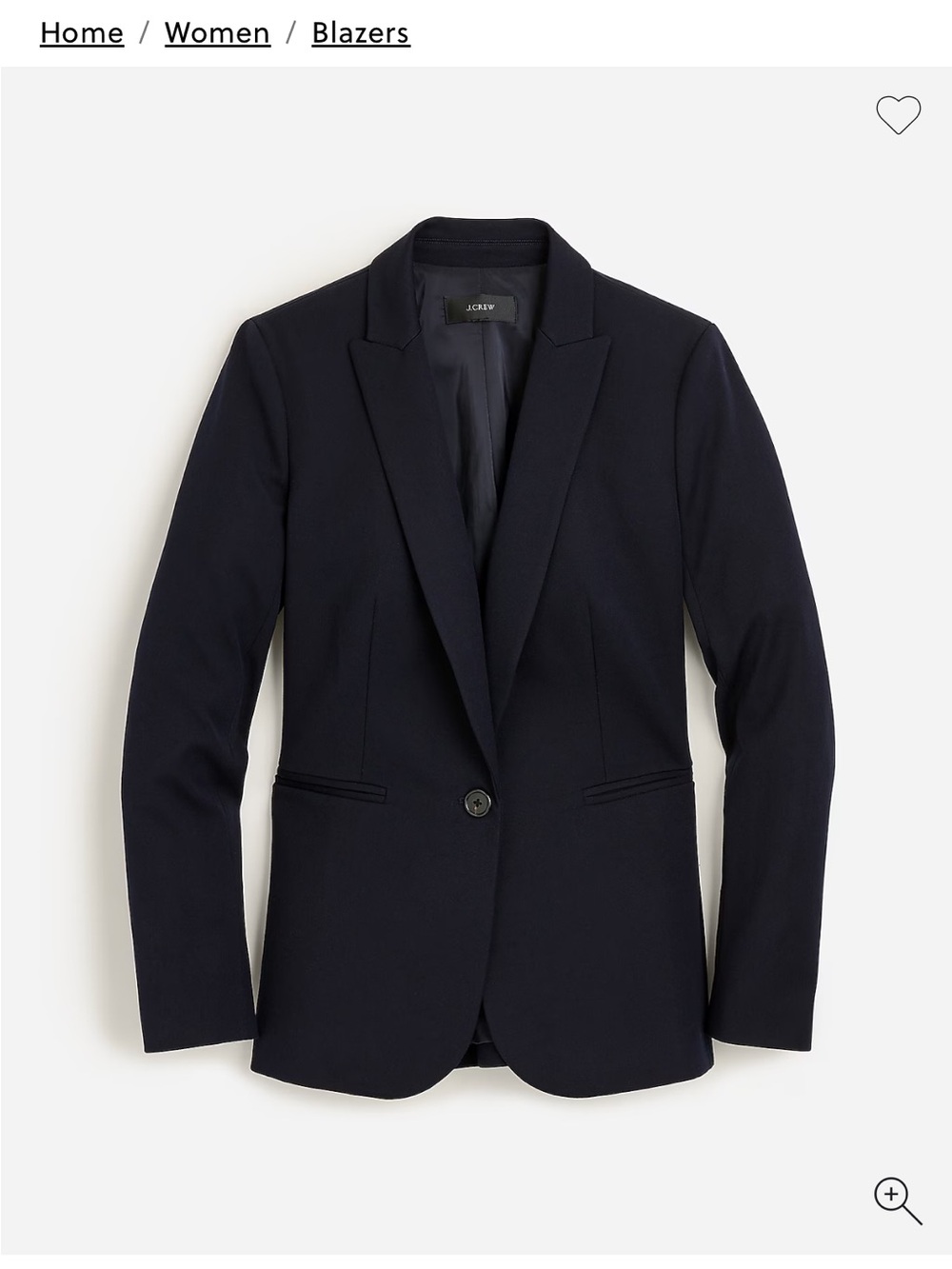 J.Crew Black Parke Bi-stretch Blazer